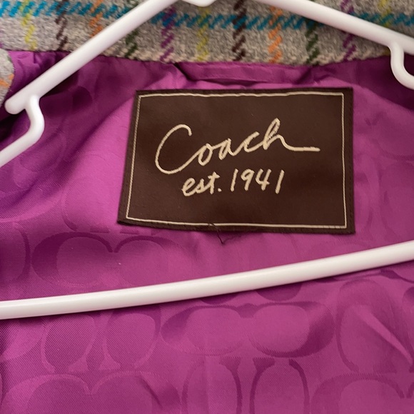 Wool coat and matching handbag from Coach.  Never worn or used. - Picture 4 of 9